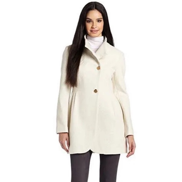 Jessica Simpson Winter White Wool Peacoat Size Small